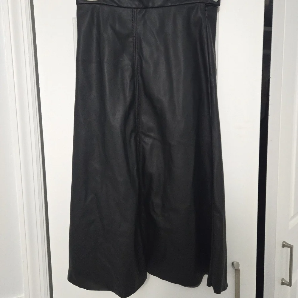 Vegan Leather Midi Skirt - Picture 2 of 2